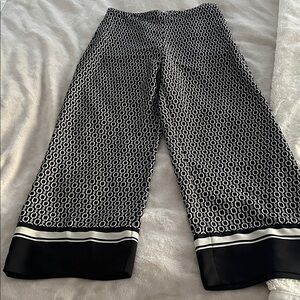 H&M chic Black and White Patterned Pants 12 European 44